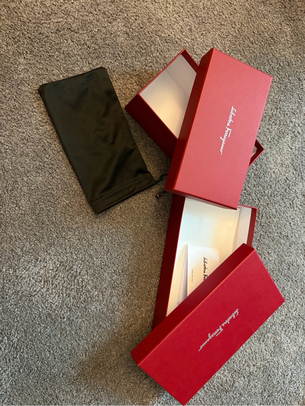 Collection of Salvatore Ferragamo boxes